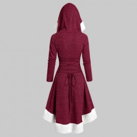 Plus Size Hooded Knit Dress