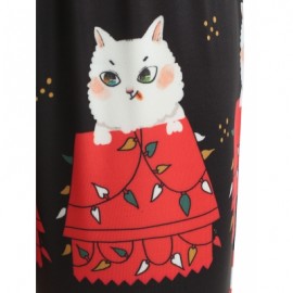 Christmas Cat Print Leggings