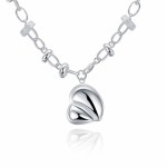 Silver Heart Pendant Necklace
