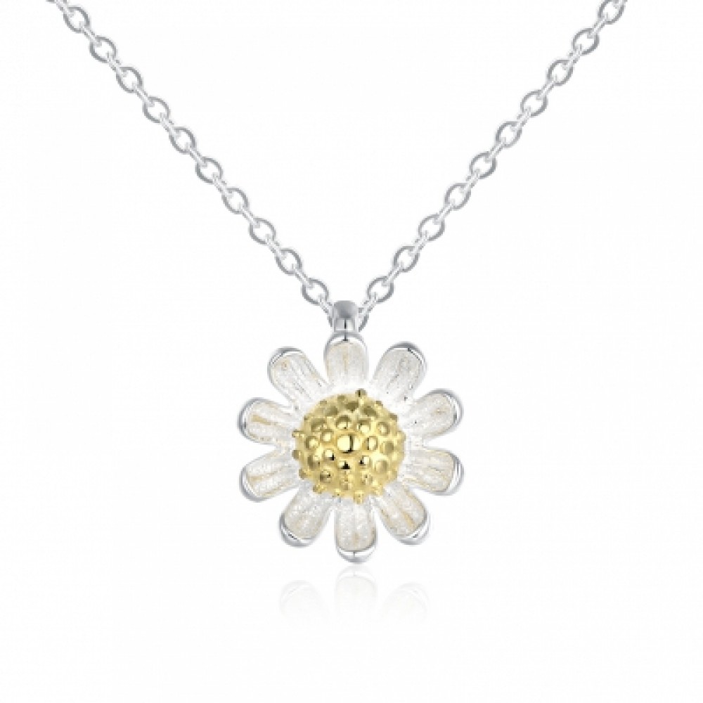 925 Sterling Silver Necklace 925 Sterling Silver Daisy Necklace