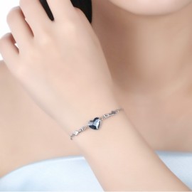 S925 Heart Sterling Silver Bracelet