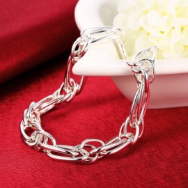 Ten Thousand Words Grape TO Bracelet Simple Geometry Silver Clasp Bracelet